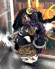 SALE Witch Folk Crow Moon Magic Voodoo Hoodoo Witchcraft Protection Doll VT2 picture