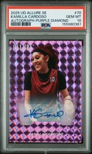 2025 UD ALLURE SE AUTO-PURPLE DIAMOND #70 KAMILLA CARDOSO 10/10 PSA 10 picture