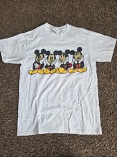 Mickey Mouse Group Disney White Cotton Tultex T Shirt 1990s Size Small picture