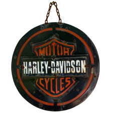 Harley-Davidson Rustic Metal Steel Sign Bar Shield Logo 15.5