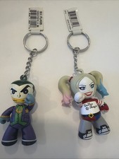 Six Flags Magic DC Comics The Joker Harley Quinn Figurine Key Chain Collectible picture