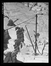 Photo:East Barre Vermont 1941 Morse Whitmore Granite Quarries Cranes picture