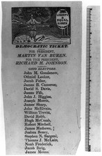 Martin Van Buren Richard M. Johnson Democratic Ticket 1836 Ohio Ballot picture