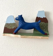 Vintage Mexican Alebrije Oaxacan Folk Art Shelf Wood Carved wall hanging picture