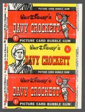 1956 Walt Disney Davy Crockett 1¢ Topps Wax Pack Wrapper Non-Sport MINT picture