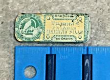 Vntg 1906 UPJOHN'S FRIABLE QUININE PILLS ADV TIN Quack Medical SAMPLE SIZE picture