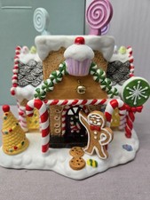 Vintage PartyLite Gingerbread Village House 1 Tealight Candle Holder Porcelain picture