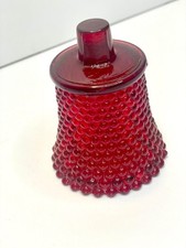 VINTAGE RUBY RED THOUSAND EYE HOBNAIL PEG VOTIVE CANDLE HOLDER picture