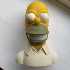 Vtg 1999 The Simpsons Homer AM FM Radio - Eyes Adjust Tuning & Volume Tested picture