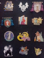 Disney Lot of 54 Pins With Disney Parks Pin Trading Binder. picture