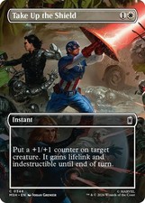 Take Up the Shield (Borderless) 348 Marvel Super Heroes MTG NM picture