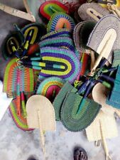 Wholesale(Bulk) Bolga weaved fans/ 15 pieces fans in assorted patterns/ strawfan picture