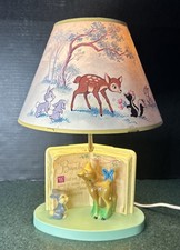VTG. DOLLY TOY COMPANY WALT DISNEY'S BAMBI & THUMPER LAMP Complete picture