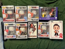 Funko & Beast Kingdom Pennywise Vinyl Lot + ThrillJoy PIX Rich & IT custom VHS picture