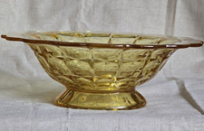 Vintage Tiara Constellation Yellow Mist Glass Bowl 12