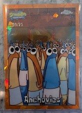 Topps 2025 Topps Chrome SpongeBob SquarePants #105 Anchovies Orange Sapphire /25 picture