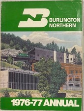Burlington Northern 1976-77 Annual. Locomotive & location info. With assignments picture