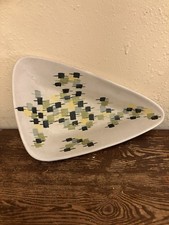 RARE ALDO LONDI X BITOSSI RAYMOR MCM plate 13x3” Vintage Green White picture