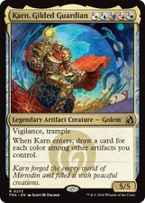 Karn, Gilded Guardian FRA 272 Rare Reality Fracture MTG picture