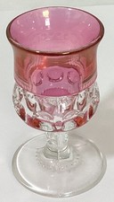 Vintage Tiffin Franciscan Kings Crown Cranberry Flashed 4