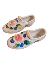 Vintage Hand Painted Porcelain Pair of Shoes from Occupied Japan picture