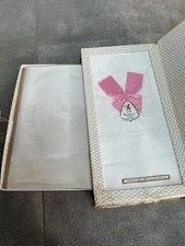 Vintage Boxed Richlin Pure Irish Linen Tablecloth & 4 Napkins Set Brand New picture
