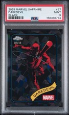 2025 Topps Chrome Marvel Sapphire Daredevil Black/10 PSA 9 picture
