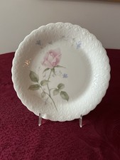 Mikasa April Rose Embossed Salad Plate 7-3/4 In. Pink Rose White Japan, Mint picture