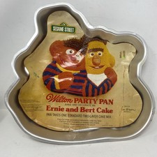 Ernie And Bert Cake Pan By Wilton Sesame Street Baking Party Pan Aluminum picture