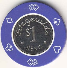 Fitzgerald's Casino Reno Nevada $1 Chip 1983 picture