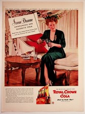 Irene Dunne Royal Crown Cola Vintage 1942 Magazine Ad Hollywood Star Soda Pop picture
