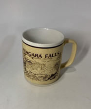 Vintage Niagara Falls Canada Souvenir Etched Scenery Coffee Cup Mug picture