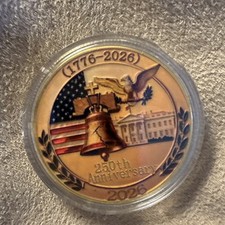 250th Anniversary Collectible Coin 1776-2026” W/Statue Of Liberty/eagle picture