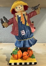 Enesco Mary Engelbreit Vintage Halloween scarecrow musical turkey in the straw picture