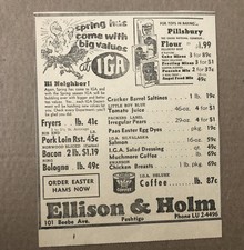 IGA Grocery Store prices (1950’s) newspaper Ad  picture