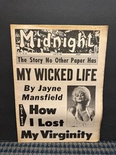1967 June 19th MIDNIGHT Newspaper, Jayne Mansfield My Wicked Life (VRN10E) picture