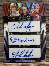 2024 Leaf Metal Blue Mountain State Hall Of Goats Saban Meyer Marinaro Auto 1/1 picture