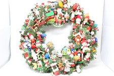 Vintage OOAK Handmade Ornament Wreath Christmas 22 x 22