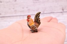 Amazing Antique Austrian Vienna Cold Painted Bronze Figure of Miniature Rooster picture