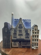 Blue Delft Miniature Houses Holland 3 Separate Empty picture