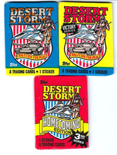 VINTAGE 1991 TOPPS DESERT STORM CARDS ALL 3 SERIES SEALED Wax PACKS picture