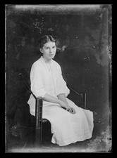 Photo:Unidentified Woman Portrait White Dress c1873-1916 picture