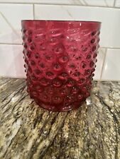 Fenton Cranberry Ruby Red Hobnail Lamp Shade 6 6/8
