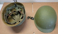 WWll M1 steel pot helmet rear seam swivel bale and liner Schlueter 522 Marked  picture