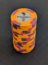 Paulson Pharaoh Poker Chips Orange NCV No Cash Value - 1 Barrel (20 Clay Chips) picture