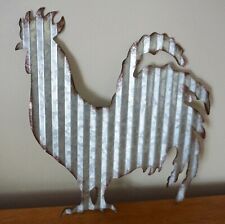 ROOSTER CHICKEN METAL SCULPTURE SIGN Rustic Country Primitive Kitchen Home Decor picture