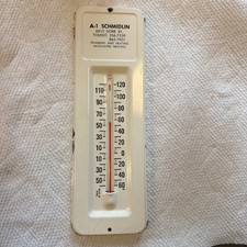 Vintage A1 Schmidlin Toledo Ohio plumbing metal Advertising Thermometer works picture