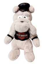 1993 HARLEY DAVIDSON BIKER BULLDOG with HD SHIRT & LEATHER CAP- PLUSH DOG-NWT picture