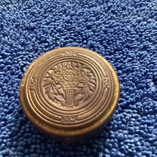 1920s Antique Pompeian Bloom Medium Rouge Compact with Mirror and Puff Made USA picture