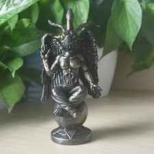 Baphomet Horned God Statue Sabbatic Goat Idol Mendes Satanic Resin Figurine picture